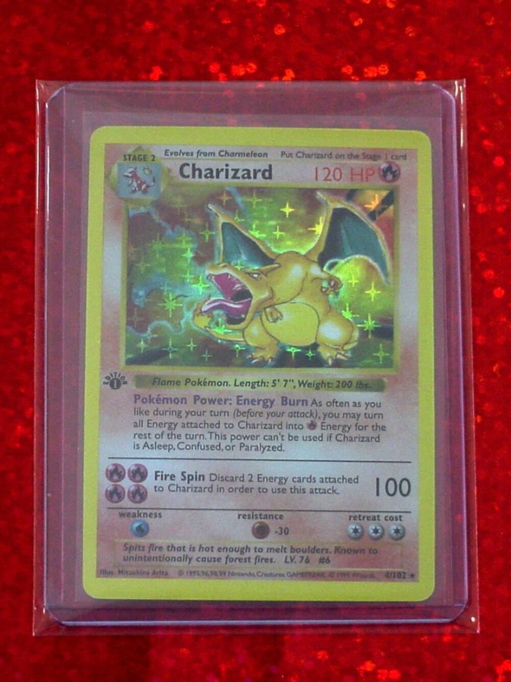 Pokemon Charizard Holo Novelty Card
